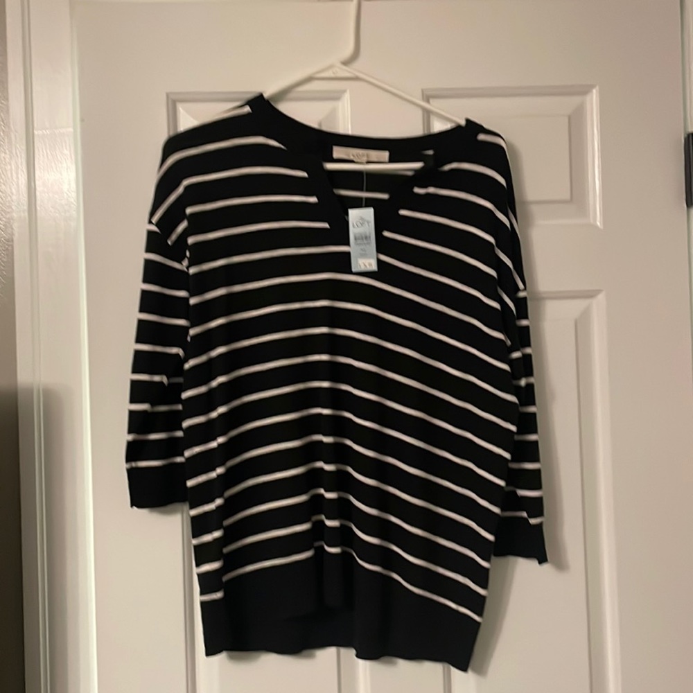 Loft NWT XS petite stripe sweater